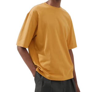 Camisetas Gráficas de Gran Tamaño al por Mayor, Estilo Urbano, Hombros Caídos, 100% Algodón, 280 GSM, Lisas, Gruesas, Holgadas, para Hombre - Product Image 1