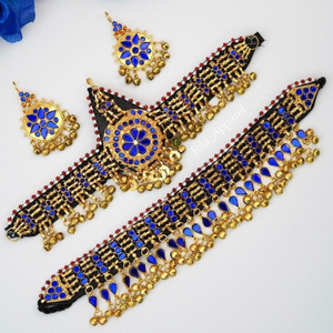 Latest Fashion Customized Multi-Color Afghan Jewelry Sets High Quality Handmade Earrings <b>Headpiece</b> <b>Tikka</b> Fashion Jewelry Women - Product Image 4