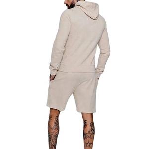 Sudadera con capucha para hombre, pantalones de chándal, conjuntos para correr, venta al por mayor, de algodón orgánico sudaderas con capucha, logotipo personalizado, conjunto de dos piezas, pantalones cortos de chándal para hombre - Product Image 5