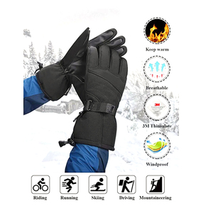 Gants de ski de sport coupe-vent de meilleure performance avec fonction d'écran tactile Gants de ski d'hiver imperméables en polyester - Product Image 4