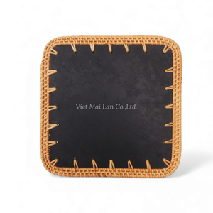 Salvamanteles de ratán con nácar, estilo bohemio, inspirado en el estilo bohemio para cenas relajadas, de Vietnam - Product Image 4