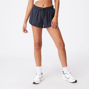 Short de fitness d'été taille haute pour femmes respirant séchage rapide taille élastique 100% coton impression numérique OEM personnalisable - Product Image 3