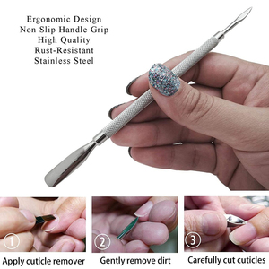 IRONCURE INDUSTRIES Poussoir à cuticules professionnel en acier inoxydable de conception unique Marque privée Poussoir à ongles pour cuticules manucure - Product Image 5