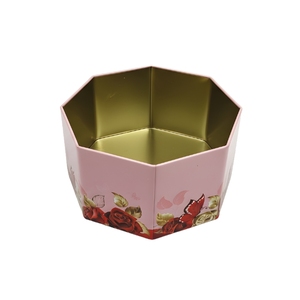 Envase Octagonal de Hojalata Personalizado para Galletas, Bizcochos, Chocolate y Dulces - Product Image 5