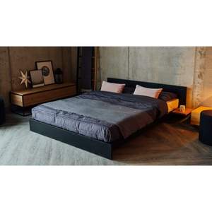 Cama con plataforma de madera de teca minimalista - Product Image 3