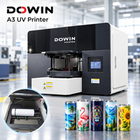 Printer UV Botol A3 Industri XP600 I1600 I3200 untuk Objek Silinder Akrilik Kayu TPU Pencetakan Kustom