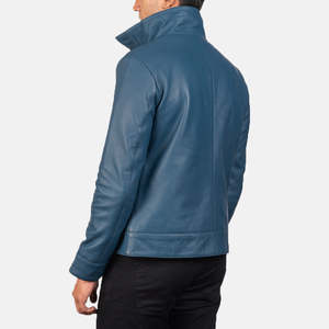 Veste d'hiver pour hommes Top Design avec col montant manches longues 100% cuir de haute qualité personnalisable prix raisonnable - Product Image 3