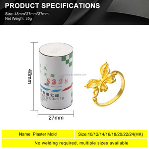 Moule <span class=keywords><strong>en</strong></span> plâtre pour bague de bijouterie Boasta, motif papillon, pour la fabrication d'<span class=keywords><strong>or</strong></span>, plusieurs tailles HK 10/12/14/16/18/20/22/24 - Product Image 2