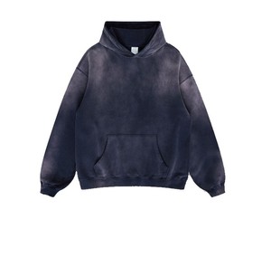 Tela de punto de alta calidad hecha a medida, a prueba de viento, anticontracción, hombros caídos, Sudadera con capucha básica, mezcla de algodón para otoño frontal - Product Image 2