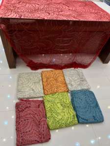 Pañuelo para la Cabeza de Seda George con Cuentas, Estilo Nuevo, Todos los Colores, Tela India George, Ropa Africana de Moda para Adultos - Product Image 3