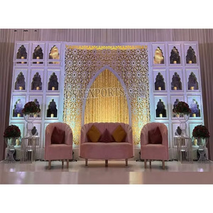 Vibrant Look Laser Cut <b>Backdrop</b> Panels for Wedding Customized Muslim Walima Metal <b>Frames</b> Decors Manufacture 2026 Sale USA Event - Product Image 3