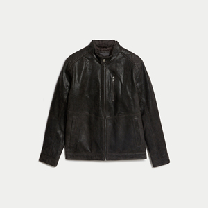 Chaqueta de cuero auténtico de vaca con estilo para hombre, diseño personalizado y bordado, cómoda chaqueta de cuero suave para hombre - Product Image 1