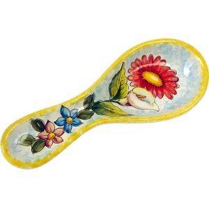 Repose-cuillère en céramique artisanale de haute qualité, 28 cm, design contemporain, fabriqué en Italie, poterie de cuisine - Product Image 1