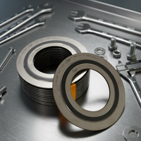 Joint spiralé SS316 rempli de PTFE, type anneau intérieur, conforme ASME B16.20, pour joint de bride industriel chimique, taille et modèle personnalisables