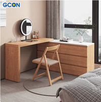Prix de gros commode moderne grand rangement en bois MDF vanité maquillage table expérience beauté ensemble chambre