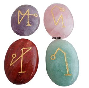 Conjunto de Ángel de arco grabado con piedras preciosas mixtas Juego de piedras hechas a mano para curar Comprar al por mayor de Amayra Crystals Exports India - Product Image 1