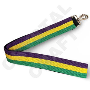 Go Redbirds personalizado oro blanco semilla cuenta bolsa correas 'Hook Em Horns' accesorio de moda correa de monedero con cuentas - Product Image 2