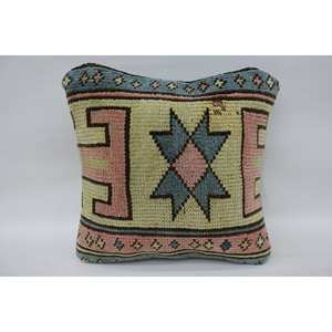 12x12 pouces luxe bohème Patchwork Kilim laine oreiller multicolore Floral imprimé coussin en soie pour la literie ou l'utilisation au sol - Product Image 1