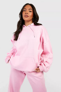 Pull à capuche en vrac pour femmes haute qualité uni blanc grande taille épaule tombante classique personnalisé sérigraphie logo sweat à capuche pour femmes - Product Image 5