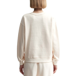 Otoño Invierno nueva Alta Calidad Color sólido polar mujer sudadera gota hombro cuello redondo sudadera - Product Image 3