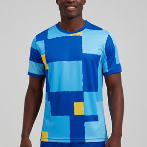 Maillot de football personnalisé de qualité supérieure, léger, design par sublimation, respirant, col en V, manches courtes, pour hommes - Product Image 4