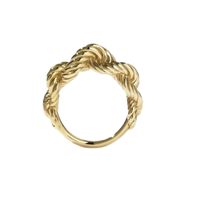 Chaîne de corde torsadée en métal conception porte-serviettes décoration de fête serviette en papier anneau de serviette Table à manger - Product Image 1