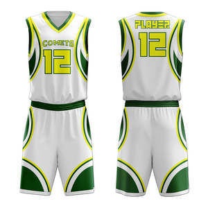 Ensemble d'uniformes de basket-ball personnalisés en gros, ensemble d'équipe, impression numérique, séchage rapide, respirant, 100% polyester, maillot de basket-ball sans manches - Product Image 4