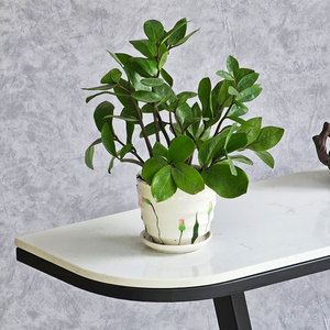 Table décorative VO 120x30x85cm, style minimaliste, plateau en pierre et pieds en fer pour salon - CST032 - Product Image 6