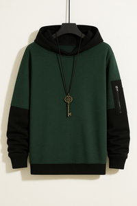 Sudadera con capucha de algodón 2026 de alta calidad para hombre de invierno 100%, ropa de calle personalizada, fábrica de moda al por mayor, Sudadera con capucha extragrande teñida lisa - Product Image 2
