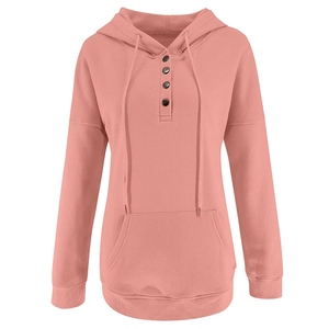 Sudadera corta de algodón para mujer con cremallera, jersey de manga larga, sudaderas con logotipo personalizado, diseño OEM disponible a granel - Product Image 6