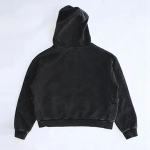 Sudadera con Capucha Personalizada de Alta Calidad, Estilo Desgastado con Lavado Ácido, 100% Algodón, Sudadera Extra Grande de Felpa Francesa, Lavado Vintage, Sudadera con Capucha Desteñida para Hombre - Product Image 3