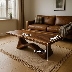 Table basse en bois sur mesure, mobilier de salon sur mesure, design personnalisé pour des intérieurs de maison personnalisés - Product Image 4