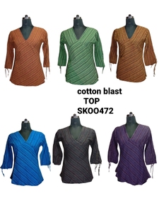 BABA Stylish Cotton Blast Tank Top Trendy Casual Dress Short Length One Size Knitted Fabric Features Hollow <b>Ribbons</b> <b>Decoration</b> - Product Image 2