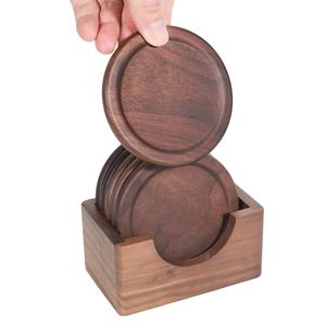 Posavasos Clásicos de Madera de Acacia Ecológicos, Manteles y Almohadillas de Cocina sin Soporte para Uso en el Hogar y Hoteles - Product Image 4