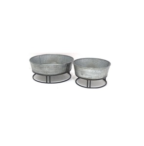 Venta caliente precio al por mayor macetas de interior cuadradas de metal gris galvanizado de alta calidad para decoración de jardín y decoración del hogar - Product Image 4