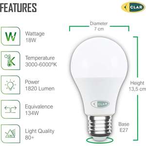 Ampoules LED A70 18W mates E27 Catégorie de produit - Product Image 2