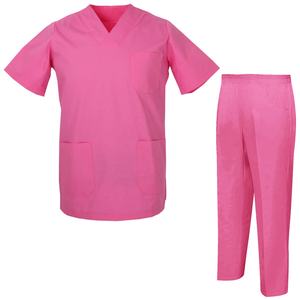 OEM manga corta enfermera Scrubs Set para hombres y mujeres Jogger pantalones con tejido médico superior Hospital enfermería uniformes - Product Image 3