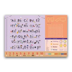 แผ่นรองโต๊ะตัวอักษรสีม่วงสำหรับเด็ก 60 X 40 ซม. ของเล่นสำหรับงานประดิษฐ์ - Product Image 1