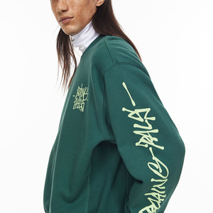 Diseño personalizado Hombres Casual al aire libre Sudadera Top ODM Invierno Fleece con patrón de impresión Precio - Product Image 2