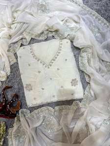 Boutique indienne dernière exclusivité pure soie séquence travail Sari pour femmes vêtements de mariée Saree fête de mariage porter ethnique à la mode Sari - Product Image 2