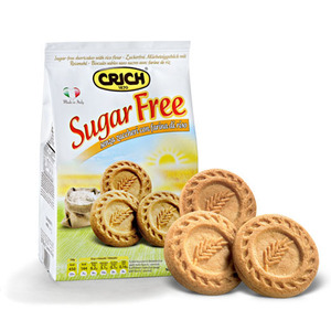 Crich G.270X12pz Crispy <b>Sweet</b> <b>Sugar</b>-<b>Free</b> Round Biscuits with Roll Stamping Process 12-Piece Bag - Product Image 1