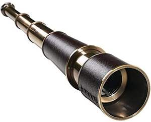 Telescopio clásico de metal con cuerpo extensible diseñado para uso decorativo en estantes de escritorio o mesas de estudio - Product Image 2