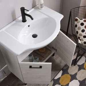 ตู้ห้องน้ำแบบตั้งพื้นไม้โอ๊คสีขาวราวเวนน่าทันสมัยขนาด 75 ซม. - Product Image 3