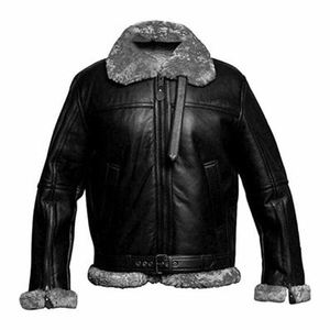 Veste en cuir pour homme sur mesure, veste bomber en peau de mouton, veste décontractée, veste en cuir synthétique vintage - Product Image 1