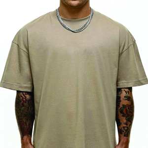 T-shirt vintage 100% coton personnalisé pour hommes, poids lourd, taille plus, respirant, imprimé DTG, vente en gros - Product Image 3