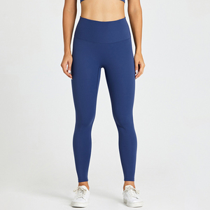 Leggings de gymnastique taille haute pour femmes vêtements d'entraînement de fitness nus avec poches pratiques pantalons de yoga taille moyenne pour tous les âges - Product Image 4