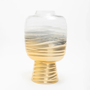 Vase en verre de designer de qualité supérieure, parfum de lavande, paire, décoration d'accent de table pour le salon - Product Image 5