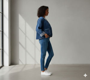 Chaqueta Reversible Acolchada de Terciopelo Sólido para Mujer, con Botones, Forro de Algodón, Ecológica, Transpirable, Diseño Otoño/Invierno - Product Image 3