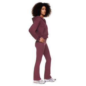 Custom Logo Printed <b>Women</b> Crop Top Hoodies Wholesale Price Cropped Zipper up Hoodies for <b>Women</b> - Product Image 5