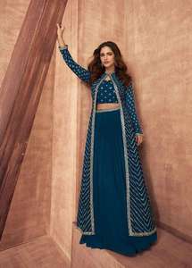 Elegante nuevo diseñador Heavy Rayon Mujer Intrincado Cuatro lados Imprimir Trabajo Detallando Mujeres Intrincado Cuatro lados Imprimir Trabajo Fiestas - Product Image 2